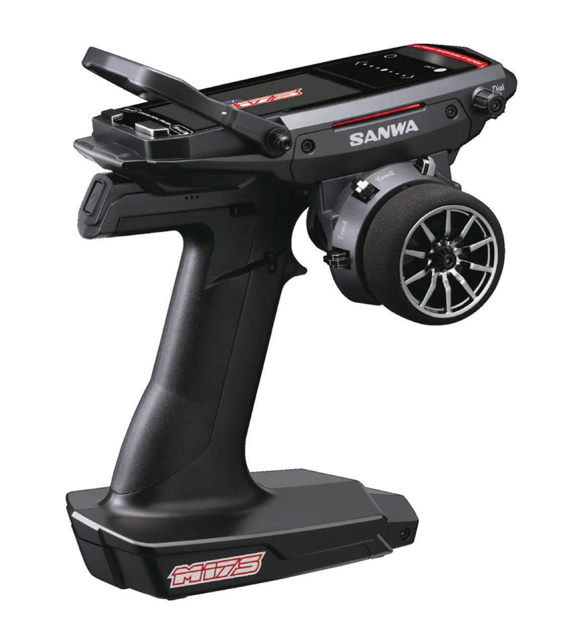 Radio Sanwa M17S FH5 et récepteur RX493i LIPO TX installé